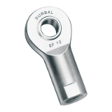 BN 204 - Rod ends with integral spherical plain bearing (ISO 12240-4; Durbal EF), steel, zinc plated blue, left hand thread