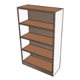 F0120 Bookcase Executive 3 Shelf Wood