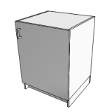 C02B0 Cabinet UCB 2 Shelves 1 Door 36x24x22