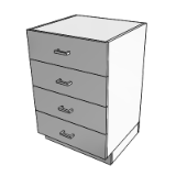 C02D0 Cabinet UCB 4 Drawer 36x24x22