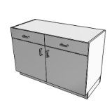 C05F0 Cabinet UCB 1 Shelf 2 Half Dr 2 Do 36x48x22