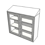 Cg040 Cabinet Wh 2 Sh 2 Sgdo Sloping Top 38x36x13