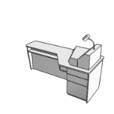 M5016 Desk Refraction W Console W O Sink