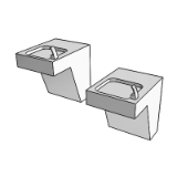 R2201 Fountain Water Crs Wall Mounted 2 Level