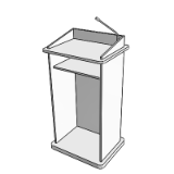 F2105 Lectern Mobile With Self Contained Audio 25x20