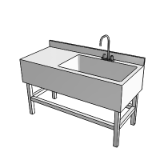 P6150 Sink Cage Washing Ss Single Compartment Fs