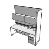E0123 Workstation Straight Free Standing 72W