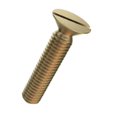 DIN 963 (ISO 2009) - FN 306 - Messing, blank - Slotted countersunk flat head screws