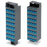726-801 - Matrix patchboard, 32-pole, Marking 1-32, Color of modules: blue, for 19" racks