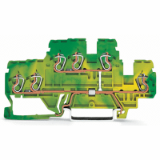870-537 - 3-conductor, double-deck terminal block, internal commoning, for DIN-rail 35 x 15 and 35 x 7.5, 2.5 mm², CAGE CLAMP®